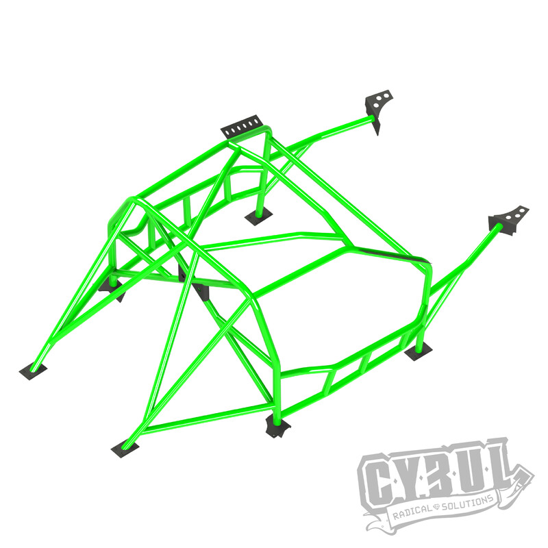 Cybul Multipoint Weld-In Roll Cage V4 Nascar for BMW E36 Compact