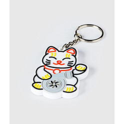 HardTuned White Kitty Key Ring