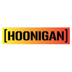 Hoonigan Shift Censor Bar Yellow & Red Sticker
