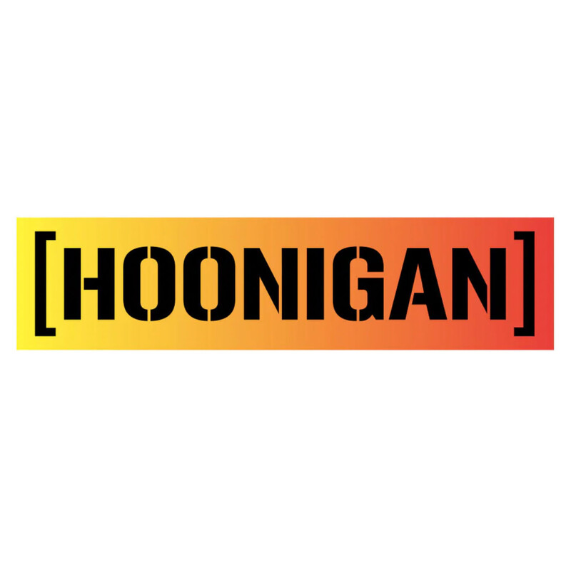 Hoonigan Shift Censor Bar Yellow & Red Sticker