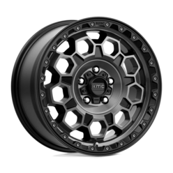 KMC KM545 Trek 17x9" 5x127 ET-12, Satin Black, Gray Tint