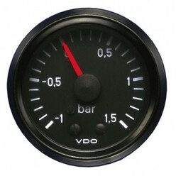 VDO Cockpit International Pressure Gauge (-1 > 1.5 bar) - Ø 52 mm