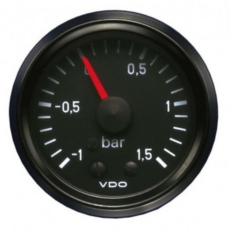 VDO Cockpit International Pressure Gauge (-1 > 1.5 bar) - Ø 52 mm