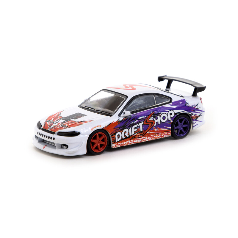 Nissan Silvia S15 DriftShop 1/64 Model (Tarmac Works, Vertex