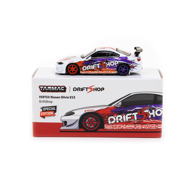 Nissan Silvia S15 DriftShop 1/64 Model (Tarmac Works, Vertex)	