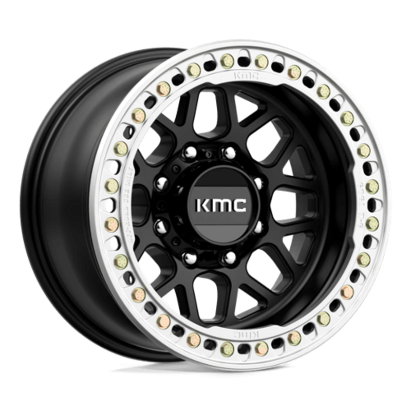 KMC KM235 Grenade Crawl Beadlock 17x9" 8x165.1 ET-38, Satin Black