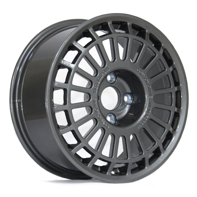 Compomotive TH2 1671 16x7" 4x98 ET25, Metallic Grey (Lancia Integrale 4 Trous - 58.1 mm)