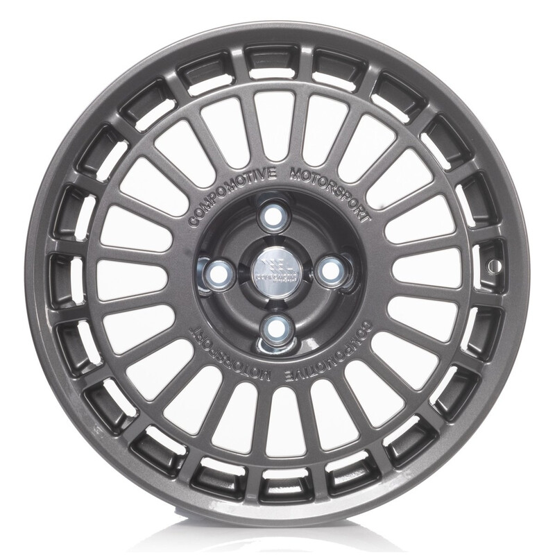 Compomotive TH2 1671 16x7" 4x98 ET25, Metallic Grey (Lancia Integrale 4 Trous - 58.1 mm)