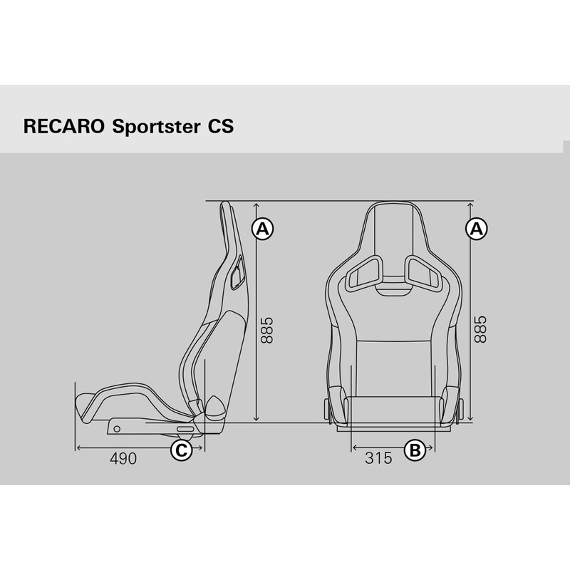 Recaro Sportster CS Bucket Seat (TÜV & ABE)