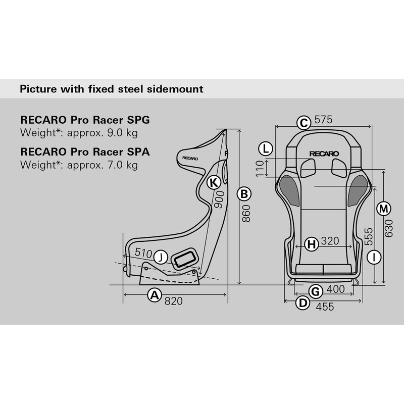 Recaro Pro Racer Hans SPA Bucket Seat (FIA)