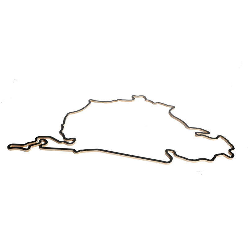Nürburgring Nordschleife Racetrack - Wooden Wall Sculpture (90 cm)