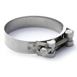 Stainless Steel T Bolt Hose Clamp. 131-139 mm