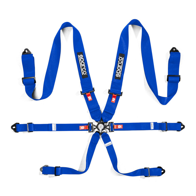 Sparco 6 Points 2" Competition H-3 Steel Harness (FIA, Hans)