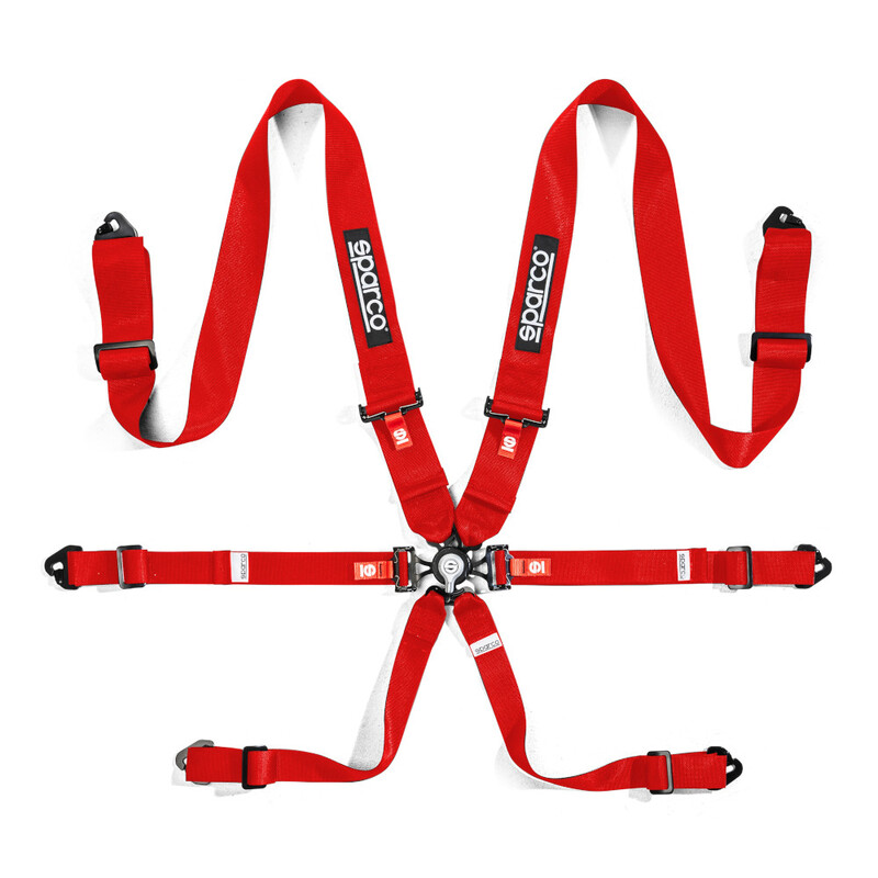 Sparco 6 Points 2" Competition H-3 Steel Harness (FIA, Hans)