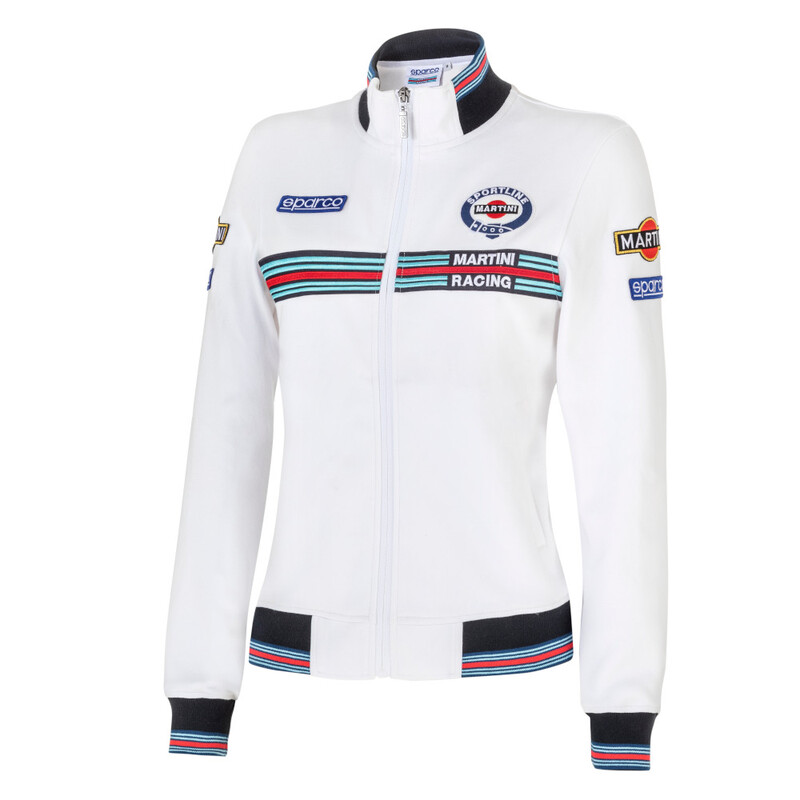 Sparco Martini Racing Lady Full Zip Sweatshirt, White | Official Sparco ...