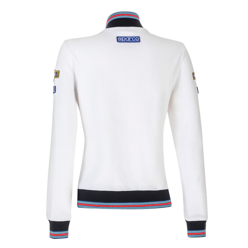 Sparco Martini Racing Lady Full Zip Sweatshirt, White
