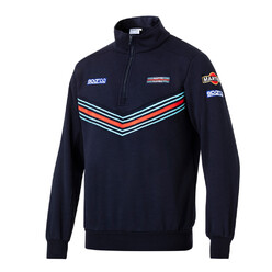 Sparco Martini Racing Half Zip Sweatshirt, Blue