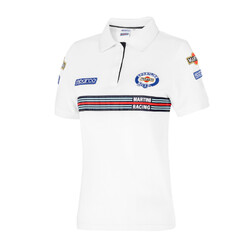 Sparco Martini Racing Embroideries Lady Polo, White
