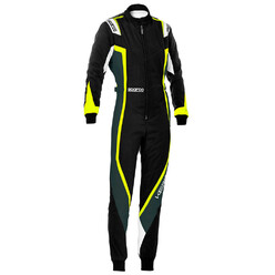 Sparco Kerb Karting Suit Lady, Black & Yellow (CIK-FIA N2013.1)