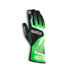 Sparco Rush Karting Gloves, Green & Black