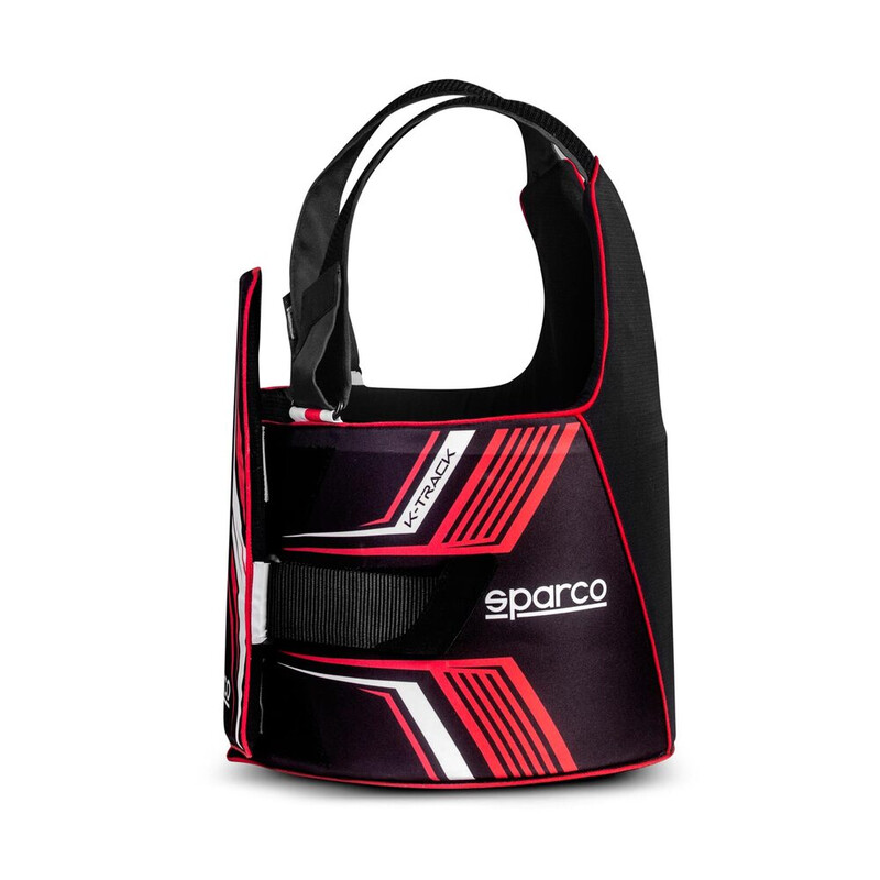 Sparco K-Track Karting Protector, Black & Red (FIA 8870-2018)