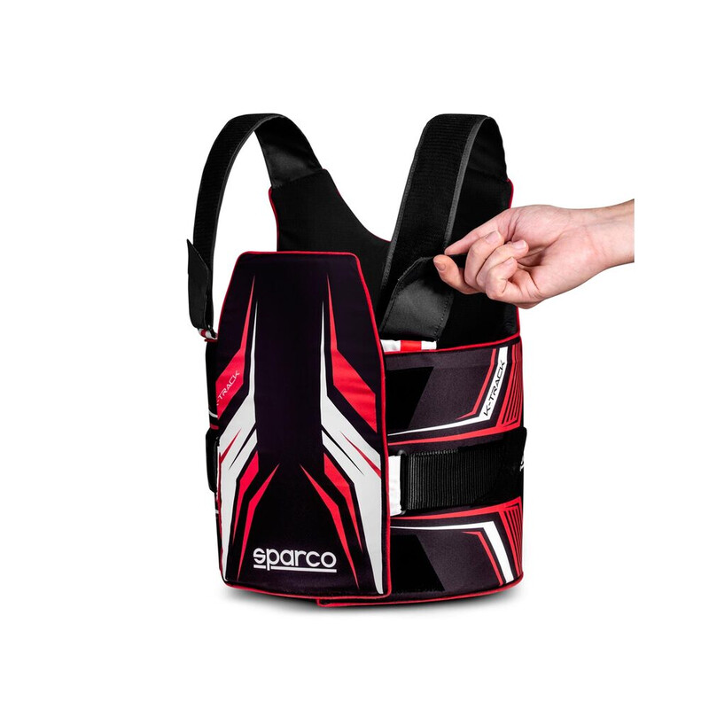 Sparco K-Track Karting Protector, Black & Red (FIA 8870-2018)