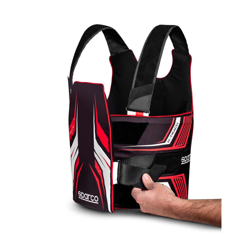 Sparco K-Track Karting Protector, Black & Red (FIA 8870-2018)