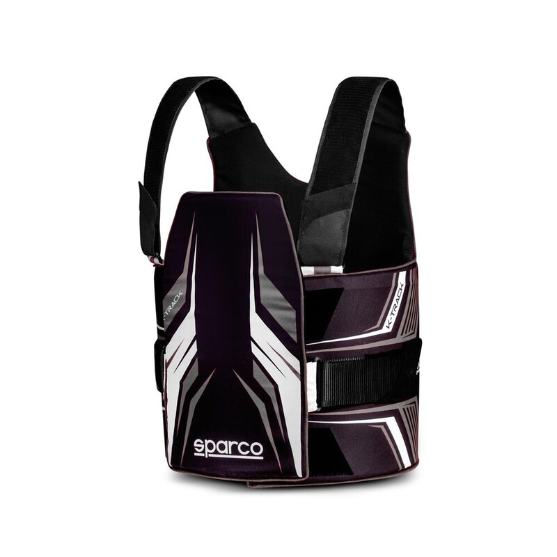 Sparco K-Track Karting Protector Kid, Black & White (FIA 8870-2018)