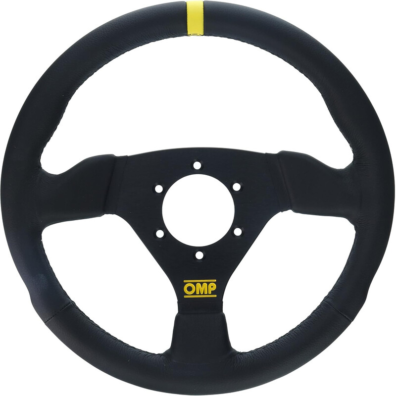 OMP\u0020Trecento\u0020Steering\u0020Wheel\u0020\u0028Flat\u0029,\u0020Black\u0020Leather,\u0020Black\u0020Spokes