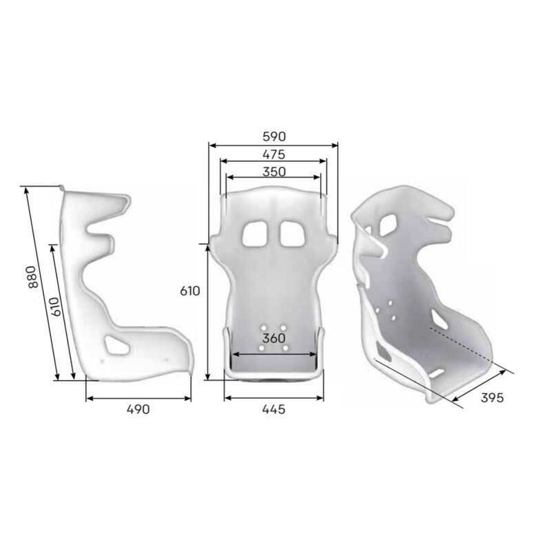 OMP HTE-ONE LITE, Bucket Seat, FIA 8862-2009