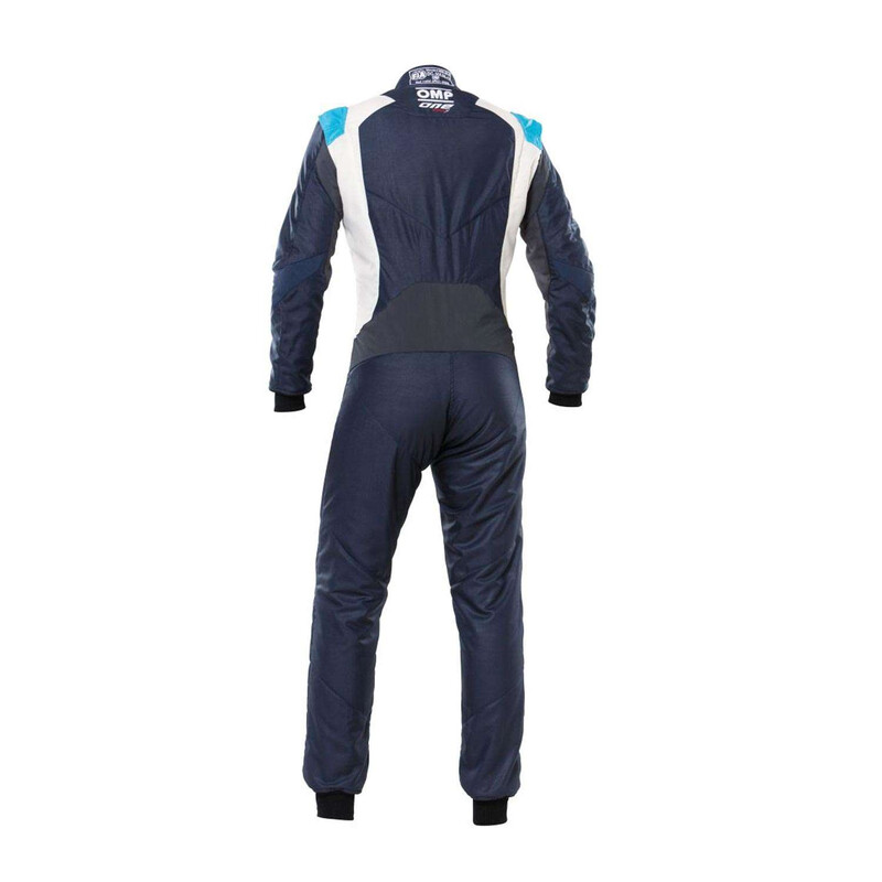 OMP ONE EVO X Overall, Navy Blue / Grey / Cyan