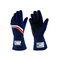 OMP Dijon Gloves, Navy Blue / Fluo Orange