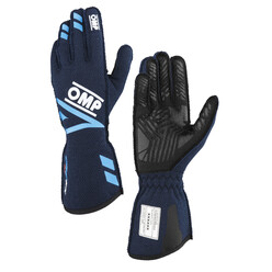 OMP ONE EVO FX Gloves, Navy Blue / Cyan