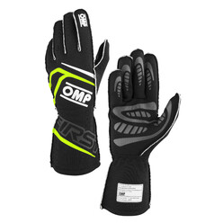OMP First Gloves, Black / Fluo Yellow