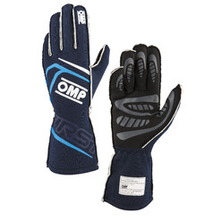 OMP First Gloves, Navy Blue / Cyan