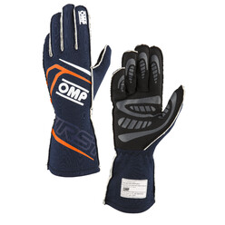 OMP First Gloves, Navy Blue / Fluo Orange