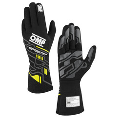OMP Sport Gloves, Black / Fluo Yellow