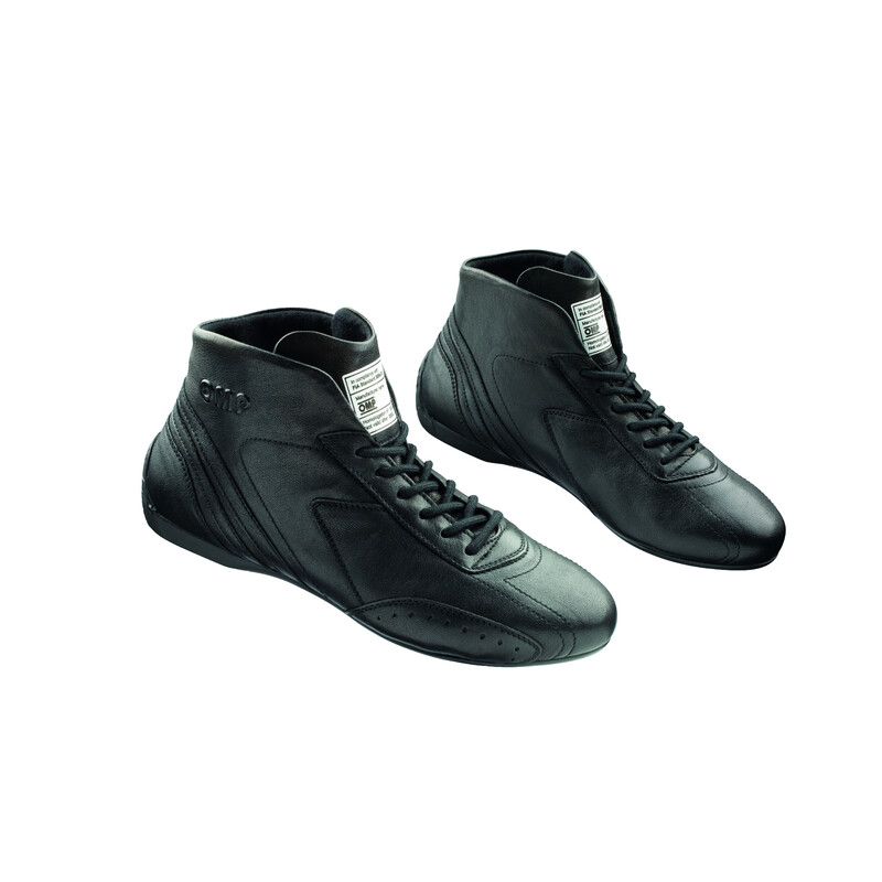OMP Carrera Low Boots, Glossy Black (FIA)