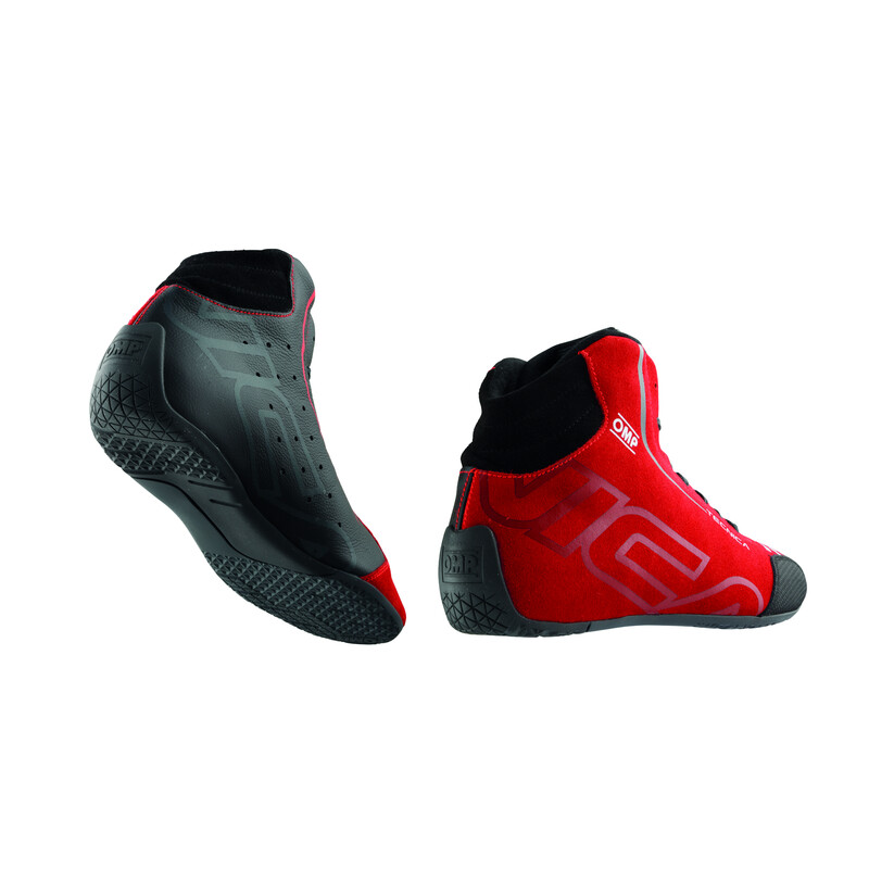 OMP Tecnica Shoes, Black / Red (FIA)