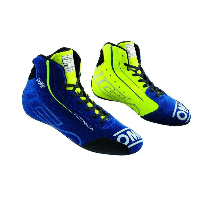 OMP Tecnica Shoes, Blue / Yellow (FIA)