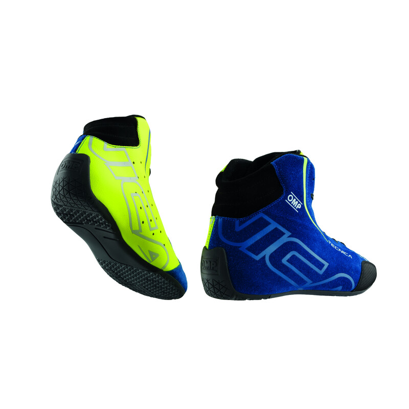OMP Tecnica Shoes, Blue / Yellow (FIA)