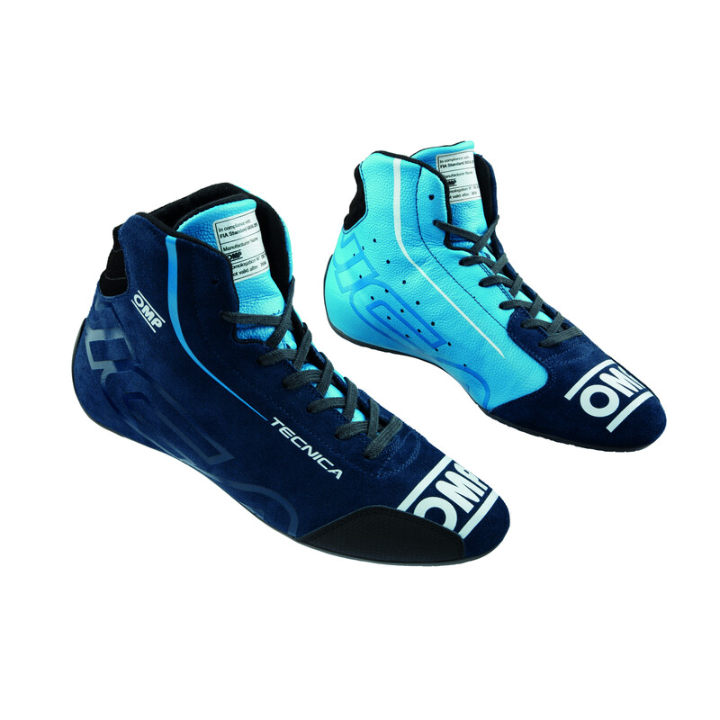 OMP Tecnica Shoes, Navy Blue / Cyan (FIA)