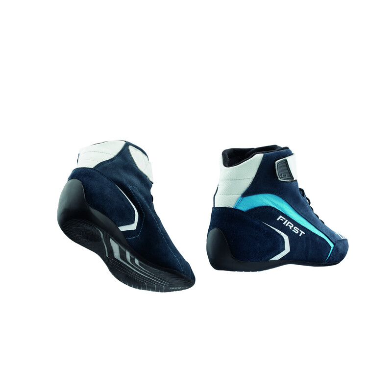 OMP First Shoes, Blue / White / Cyan (FIA)