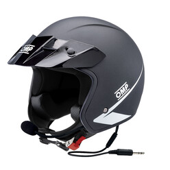 OMP Star-J Intercom Helmet, Matt Black