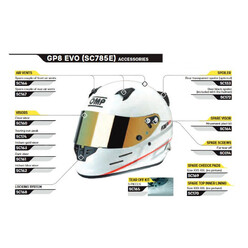 OMP Accessories for GP8 EVO Helmet