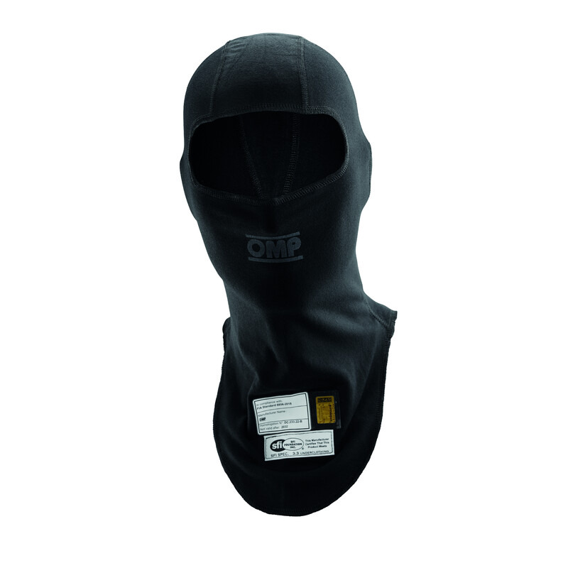 OMP ONE EVO Balaclava, Black (FIA)