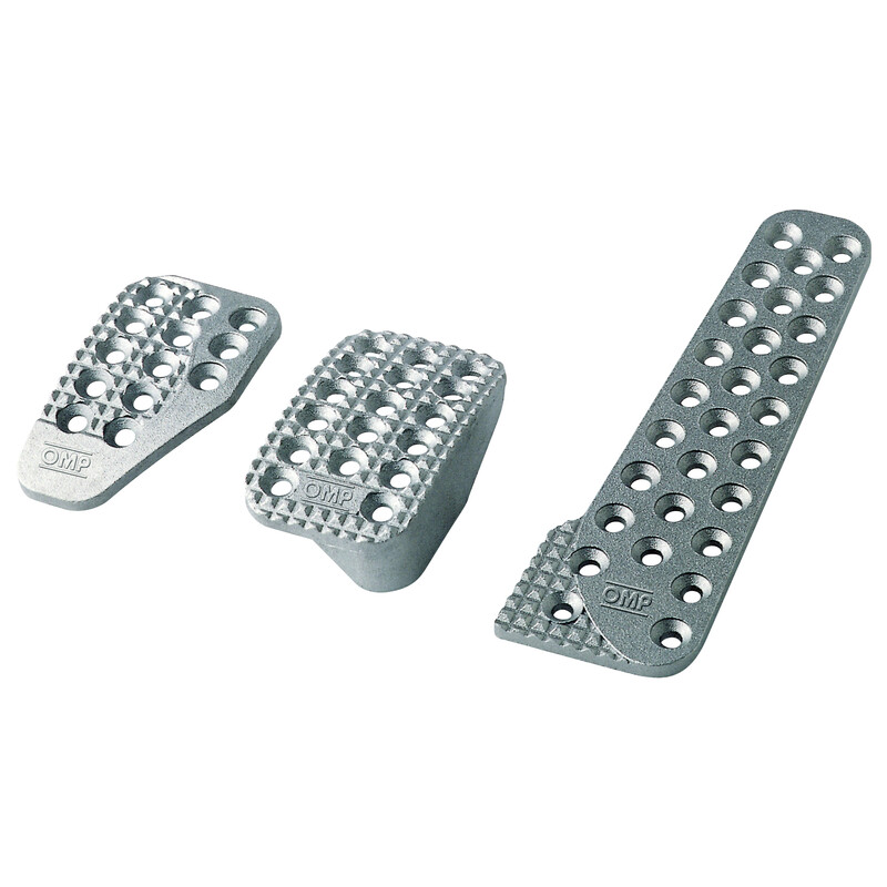 OMP 3 Pro Pedals Set, Sand-Blasted Aluminum, Long Accelerator