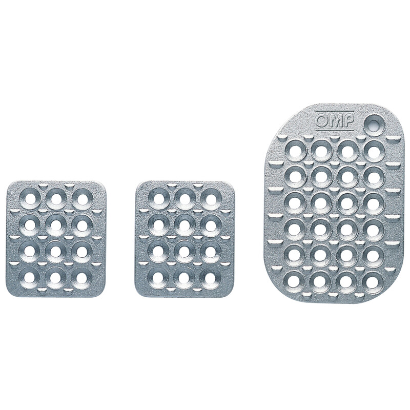 OMP 3 Pedals Set, Sand-Blasted Aluminum