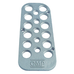 OMP Aluminum Driver's Footrest Pro Silver