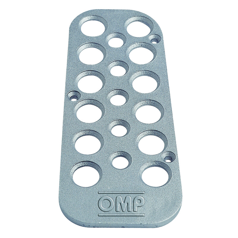 OMP Aluminum Driver's Footrest Pro Silver